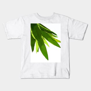 PALM LEAF GEEN TROPICAL ISLAND FOILAGE Kids T-Shirt